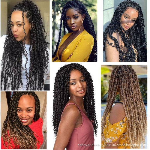 Passion Twist Water Wave Synthetic Braids Solid color Braiding hair New Passion Twist Hair Synthetic Crochet Braid Hair Passion